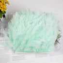 1 Meter Natural Turkey Feathers Trims 10-15cm for Sewing Ribbon Clothing Fringe Plumes Decoration DIY Crafts Wedding Party Dress