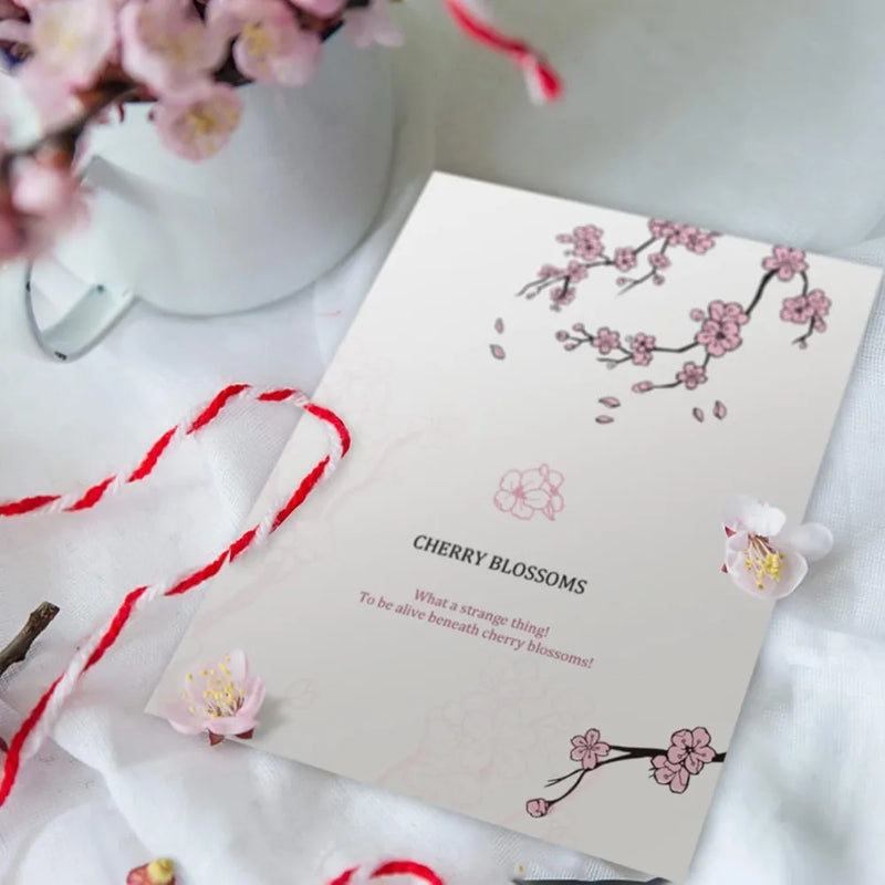 1Sheet Spring Cherry Blossom Season Clear Stamps for DIY Scrapbooking Flowers Silicone Clear Stamp Seals for Cards Making Photo