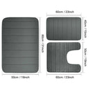 Black Memory Foam Bath Mat Soft Comfortable Super Water Absorption Non-Slip Thick Machine Washable Easy to Dry Home Floor Rug