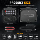 COLIGHT  12/8 Gang Switch Panel with App Control Turn On/Off Multifunction 12V 24V Switch Panel for Truck Car Boat Truck RV SUV