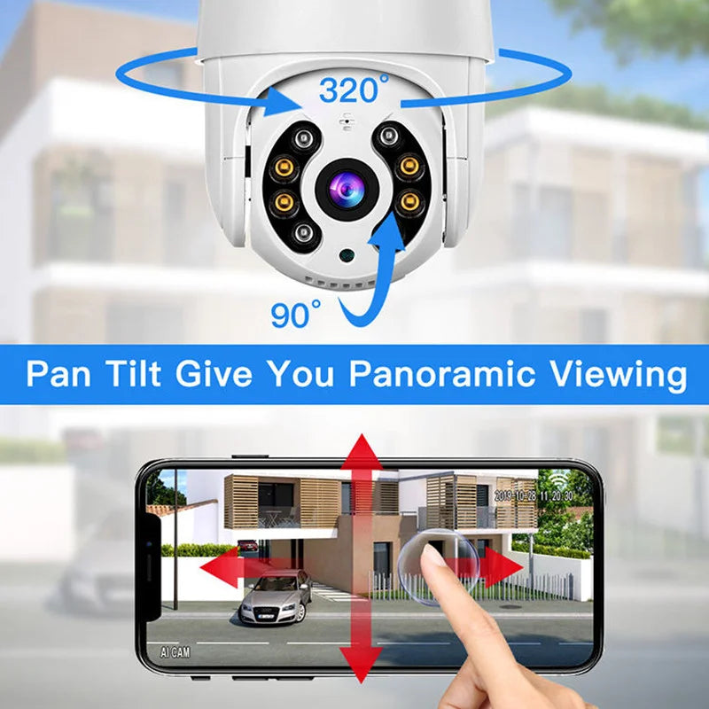 4K 8MP Smart Wifi PTZ Camera 5x Digital Zoom AI Human Detection ONVIF Wireless CCTV IP Camera Home Security Protection iCsee