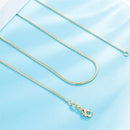 High quality 18K gold 925 Sterling Silver classic 2MM Snake Chain Necklaces 16-30 Inches Women Men party wedding Jewelry Gifts