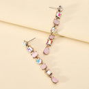 Elegant Cute Teardrop Fashion Shiny Rhinestone Wedding Party Pendant Jewelry Luxury Design Charm Dangle Earrings For Women Gift
