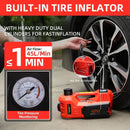 Electric Car Jacks 5Ton 12V Hydraulic Jack with Tire Air Pump and LED Light,Electric Car Jack Lift Floor Jacks for SUV Car Tire