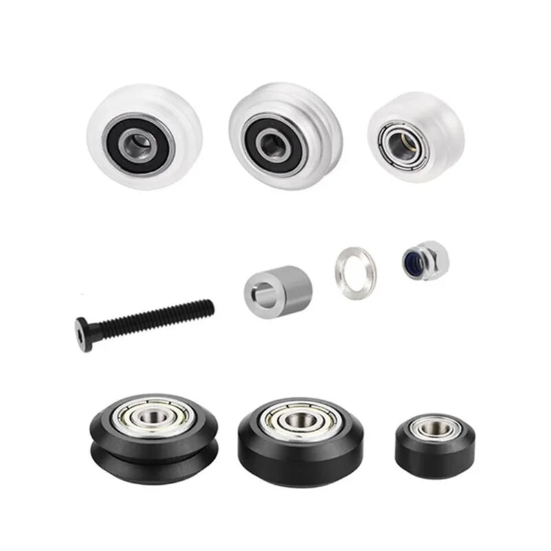 10Sets/Lot Openbuilds Strong Dual Mini Solid V Wheel Kit for V-Slot Linear Rails 3D Printer CNC Engraver Camera Silder