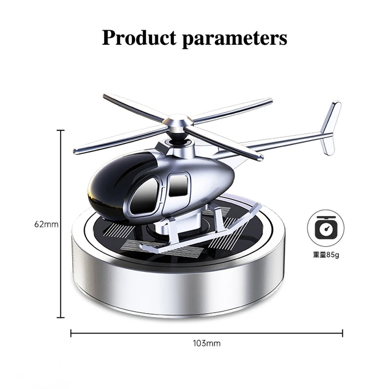 Solar Car Air Freshener Helicopter Fragrance Tablets Flavoring Supplies Interior Accessories Propeller Rotating Perfume Decor