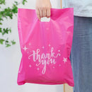 100PCS Gift Packaging Bags 6 Size Gratitude Handbags Thank you Plastic Shopping Tote Bags Wedding Birthday Bag Flat Pockets