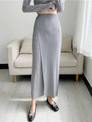 YUDX Women Pleated Solid Color Ankle-length Pants Elastic Waist Wide Leg Straight Female Trsouser Loose 2026 Summer