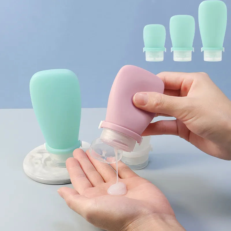 Portable Silicone Travel Bottle Cosmetic Storage Refillable Lotion Bottle Leakproof Shampoo Container Squeeze Tube Empty Bottle