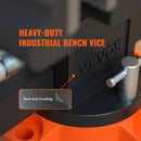 SucceBuy Bench Vise 4.5" 6" 6.5" Multipurpose with Swivel Base Anvil Heavy Duty Cast Iron for Drilling, Conduit Cutting, Sanding