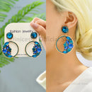 Fashion Round Large Dangle Earring Luxury Brand Design Sailor Moon Sparkly Glass Crystal Charm Female Statement Party Jewelry