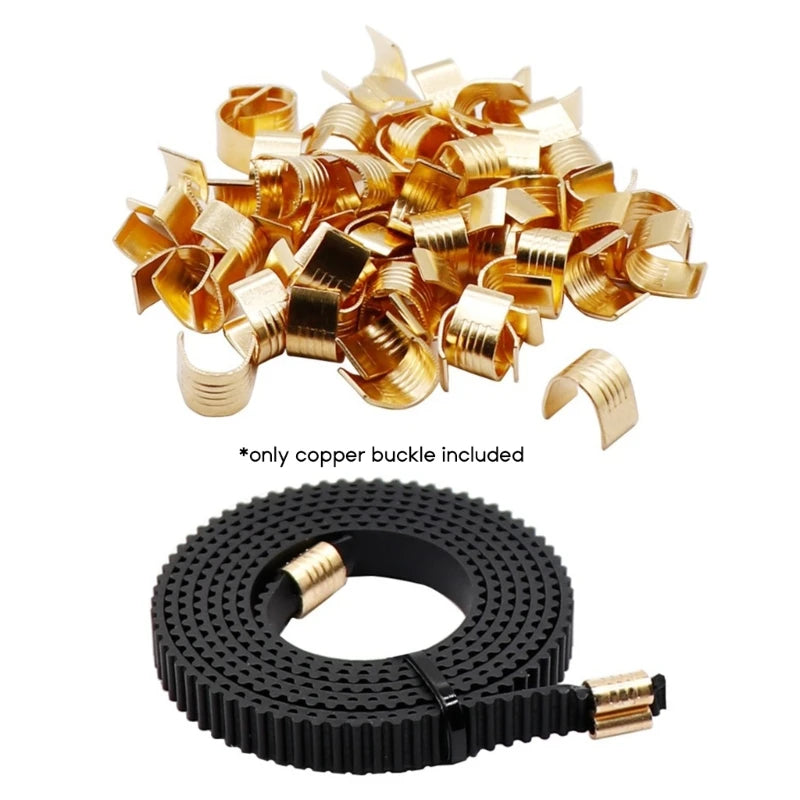10Pcs Copper Buckles GT2 Timing Belt Accessory 6mm Width for Ender3 3D Printer