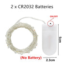 10pcs 5pcs Copper Wire LED String Lights Holiday Lighting Fairy Garland for Christmas Tree Wedding Party Decoration Lamp CR2032