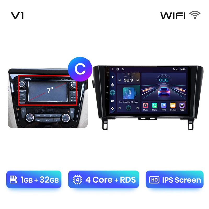 Junsun V1 AI Voice Wireless CarPlay Android Auto Radio for Nissan Qashqai J11 X-Trail 3 T32 2013-2017 4G Car Multimedia GPS 2din