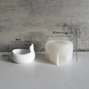 Easter Bunny Candle Cup Silicone Mold DIY Gypsum Cement Storage Egg Bowl Decoration Desktop Ornament Resin Mold Home Handicrafts