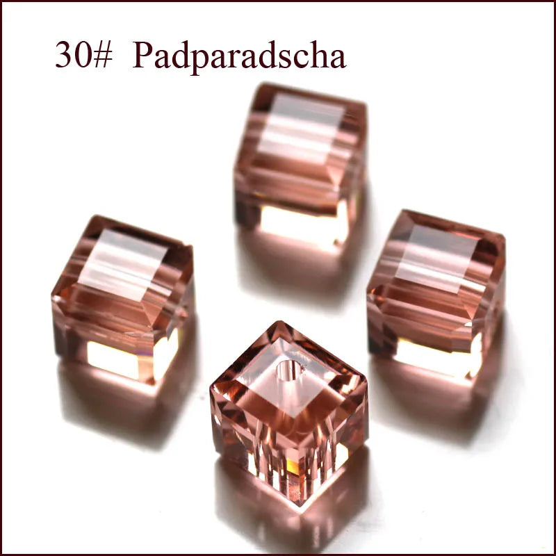 StreBelle AAA 50pcs/Lot Cube Loose Spacer Bead Jewelry Making Mix Colors 8x8mm Crystal Glass Beads Facet Square Shape