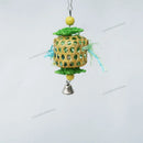 Bird Shredding Toys Wooden Blocks Colorful Parrot Chewing Foraging Hanging Toy for Parakeets Love Birds Budgies