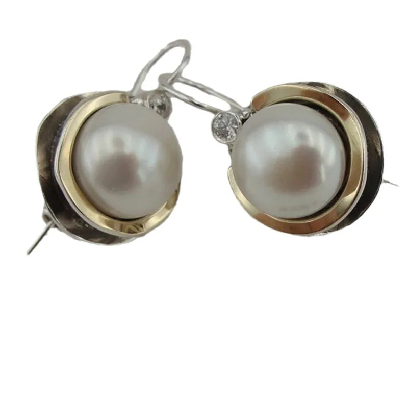 Korean New Fashion Round Pearl Earrings Pendant Accessories For Women‘s Party Earrings Custom Jewelry