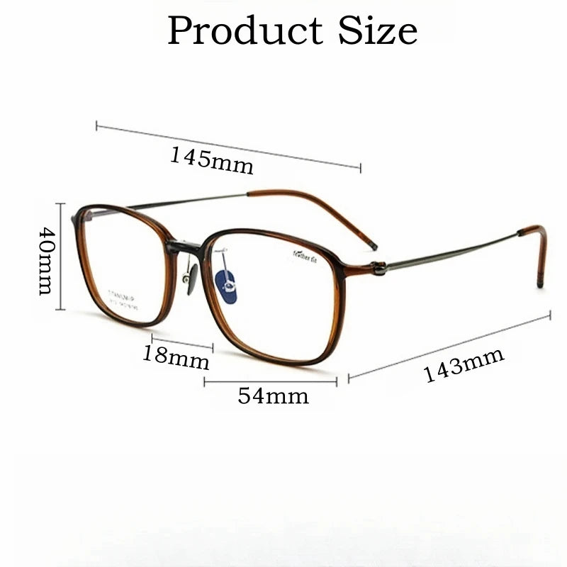 YIMARUILI Ultra-light Fashion TR90 Eyewear Men Pure Titanium Decoration Retro Round Optical Prescription Eyeglasses Frame Women