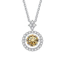 BIJOX STORY 1 CT Moissanite Pendant For Women Simulated Diamond Necklace S925 Sterling Silver Jewelry Girl Valentine's Day Gift