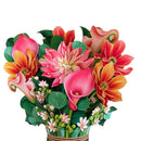 Mothers Day 3D Pop Up Flower Greeting Card Creative Birthday Invitation Card Permanent Bouquet Greeting Card for Birthday Easter