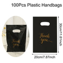 100pcs Thank You Gift Bag Plastic Shopping Bag Tote Bag 20*30cm Gift Bags Birthday Wedding Party Favors Candy Cookie Wrapping