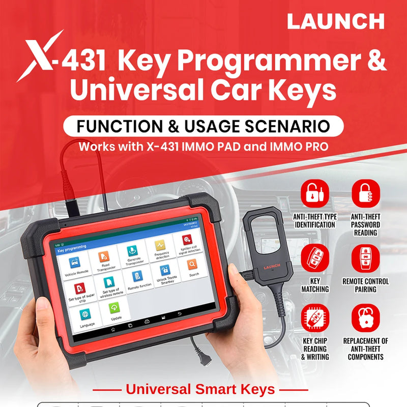 LAUNCH X-431 Car Key Programmer x 4 Keys Set Key Chip Work With X431 PAD V 5 IMMO ELITE IMMO PLUS PRO3 ACE PRO TT PRO3S+ELITE