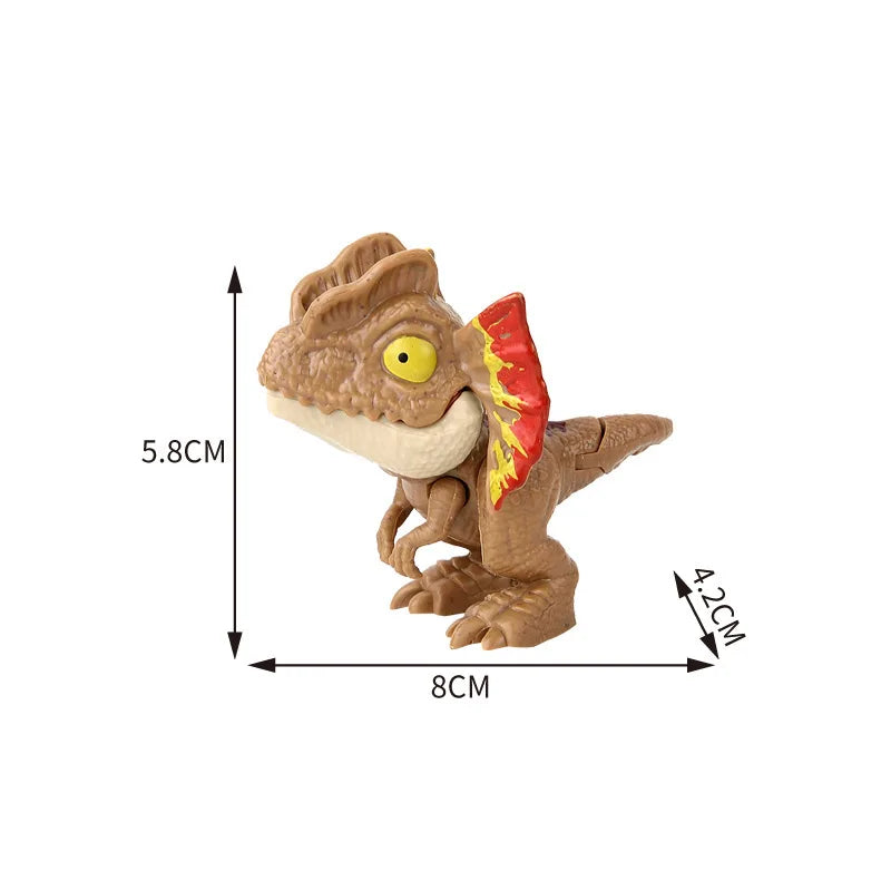 Jurassic Biting Finger Dinosaur Animals Model Toy Movable Joints Simulation Tricky Chameleon Hippo Kids Birthday Christmas Gifts