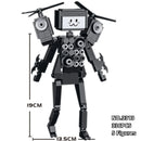 MOC Dark Tv Man Plus Skibidi Toilet Man Building Blocks Toys Titan Clock Man Female Model Diy Gift Toys For Children Kids
