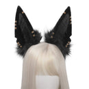 F42F Women Animal Wolf Ears Headdress Plush Hairband Furry  Headband Anime for Halloween Christmas Cosplay Accessories