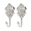 2 Stück Rosenmuster Vintage Gardinenhalter Raffhalter Haken Wandhaken für Kleiderhaken Gardinen Raffhalter Zinklegierung