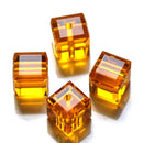 StreBelle AAA 50pcs/Lot Cube Loose Spacer Bead Jewelry Making Mix Colors 8x8mm Crystal Glass Beads Facet Square Shape