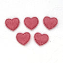 50pcs 21x25/32x37mm Padded Corduroy Fabic Heart Appliques for DIY Hat Clothes Leggings Sewing Supplies Headwear Decor Patches