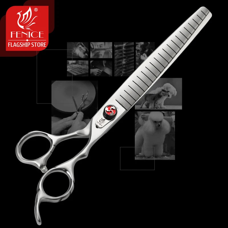 Fenice 7.0/7.5 inch Professional Dog Grooming Scissors JP440C Cutting Thinning Shears Pets Supplies for Pet Beauticians Groomers