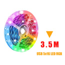5050 RGB LED Strip Light USB Bluetooth 24K App 5V LED Lights Flexible Led Ribbon RGB TV BackLight Diode Tape 2M-10M
