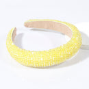 Full Crystal Luxury Hair Accessories Hairbands Sparkly Padded Rhinestones Headbands Headdress Black White Pink Women Headband