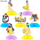 Snow White Birthday Party Set Cup Plate Napkins Tablecloth Cake Topper Balloons Disposable Tableware Baby Shower Supplies