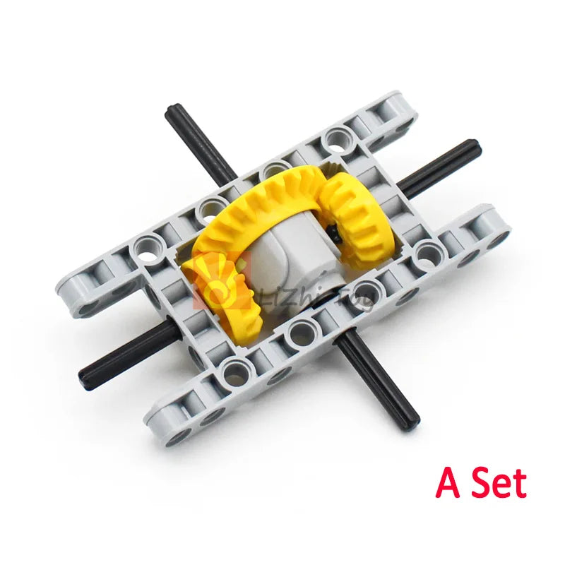 MOC Techncial Gear Tooth Parts Differential Housing 65413 65414 69761 69762 Kit Building Blocks Car Brick with Clutchs Toys