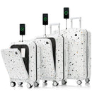USB Port 20 24inch Front Opening Design Airline Certified Carry on Luggage ABS+PC Hard Shell Luggage with Spinner Wheels