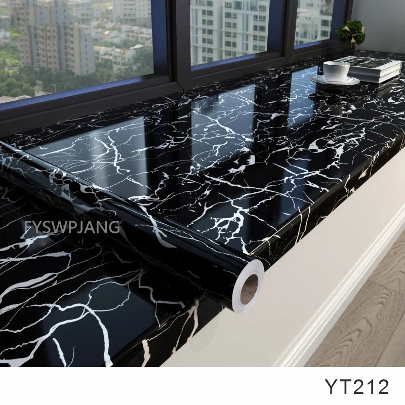 Marble Kitchen Stickers Wallpaper Waterproof And Oil Proof And Stove TV Background Wall Stickers Bathroom Tile Stickers