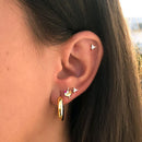 TIANDE Gold Color Ice Cream Shape Stud Earrings for Women Color  Zircon Piercing Small Earrings 2023 Fashion Jewelry Wholesale