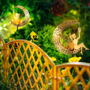 The Moon Fairy | Crackle Glass Solar Garden Stake Lights (Warm White, Waterproof)