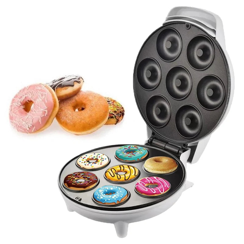 7 Holes Electric Donuts Maker Machine Mini 110V 220V Automatic 1200W Non-Stick DIY Doughnut Cake Baking Kitchen Appliance Home