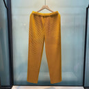 Miyake Pleated Sweatshirt Pit Stripe Zipper Standing Collar Jacket Women 2025 New Casual Pullover Hundred Pleat Skinny Tops