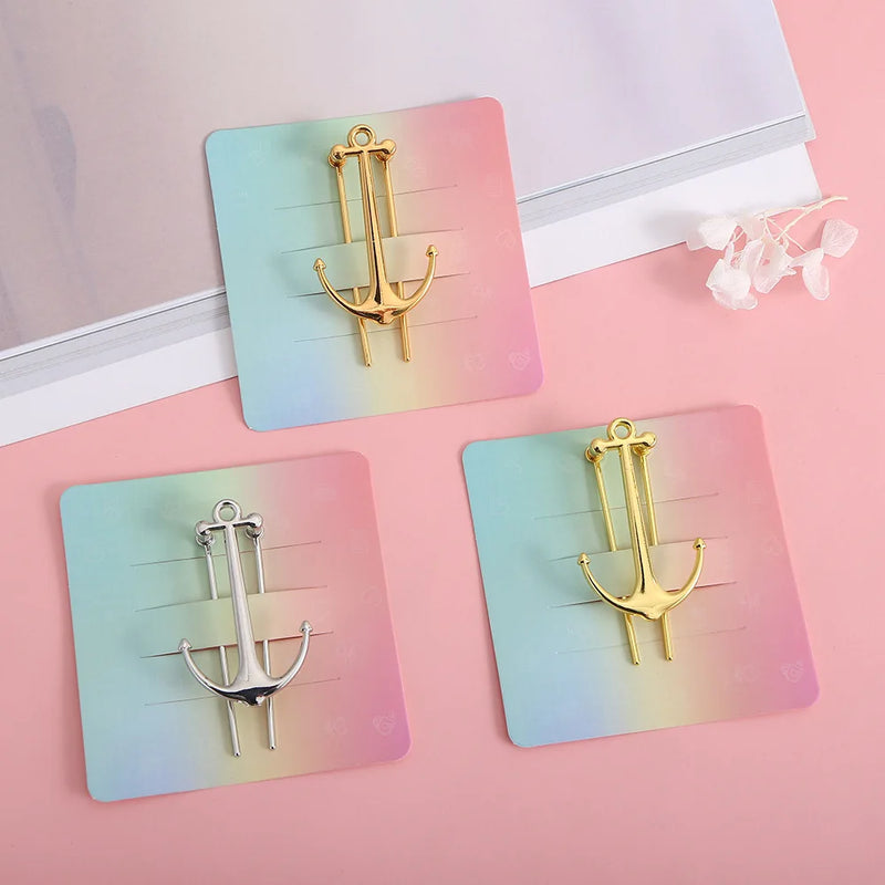 1 Pcs Bookmarks Creative Anchor Bookmark Metal Page Holder for Reading Students Teachers Graduation Gifts School Office Supplies