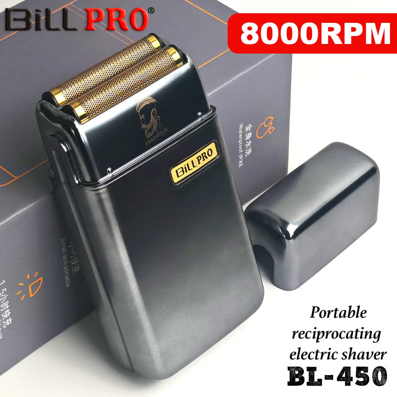 BiLL PRO BL450 New Electric Mini Reciprocating Shaver USB Charging Shaver Waterproof Men's Travel Portable Beard Trimmer