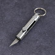 Mini-Messing-Einziehmesser Geschenk Taschenmesser Demontagewerkzeug Push-Pull Automatischer Schlüsselanhänger Papiercutter