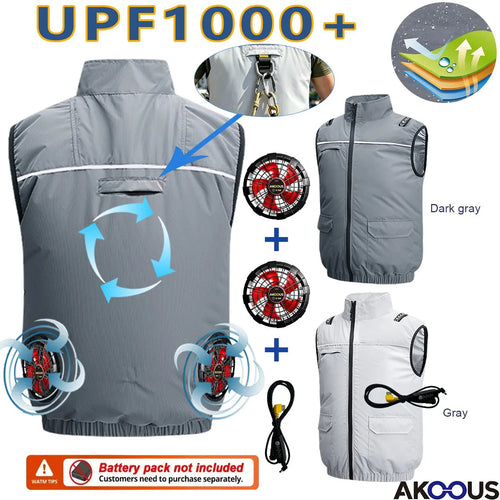 The Halo Draft | Hooded USB Cooling Vest with Dual-Fan Circulation