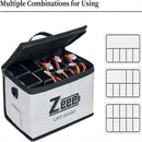 Zeee Lipo Safe Bag Battery Fireproof Bag Large Capacity Pouch for Storage Guard Charging 10 Cell Adjustable Battery Safe Bag