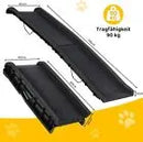 Happy Ride Folding Pet Ramp for Cars, Trucks, & SUVs 156cm Portable for Dogs 90kg with Siderails, Non-Slip- Weighs Only 3.8kg